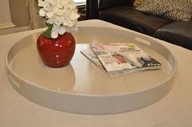 Avalon square coffee table storage ottoman, distressed brown faux air leather by simpli home ltd. Extra Large Round Ottoman Tray V1 Lenze Com Tr