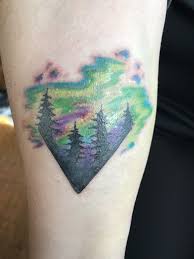 Watercolor Northern Lights Northern Lights Tattoo Foot Tattoos Body Art Tattoos