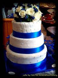 This cake's innocent pink stenciled fondant exterior belies the sinful interior of dark chocolate mud. Uzivatel Golden Wheat Bakery Na Twitteru Royal Blue Themed 3 Tier Wedding Cake Http T Co Cp9rb36n