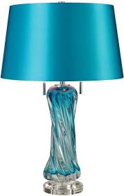 Vergato 2 Light Led Table Lamp Blue Glass Table Lamp Table Lamp Glass Table