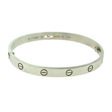 Cartier Love Bracelet In 18k White Gold Size 20 C 252