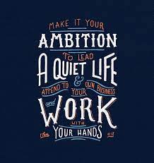 Live A Quiet Life Scripture Type