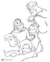 Daniel Lions Den Coloring Page Bible Coloring Pages Daniel And The Lions Bible Coloring