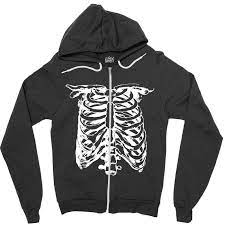 Halloween hoodie skeleton ribcage chest costume party bones creepy scary. Custom White Creepy Rib Cage Zipper Hoodie By Designbycommodus Artistshot