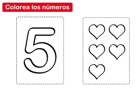 Numero 5 Para Colorear