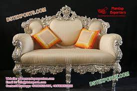 Royal Arabian Style Silver Carved Wedding Couch Mandapexporters These Type Of Furniture Is Made Of High Qua Indian Bedroom Decor Royal Sofa Silver Sofa