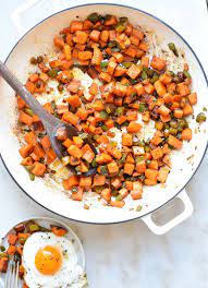 Breakfast Is Better With These Crispy Spicy Sweet Potato Home Fries Recipe Sweet Potato Home Fries Spicy Recipes Cooking Sweet Potatoes