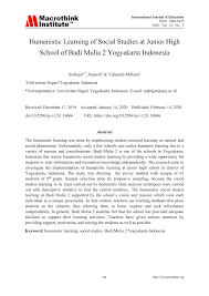 Zahim, pelajar 16 tahun yang bakal masuk tahun akhirnya di sekolah asrama elit ini — sekolah. Pdf Humanistic Learning Of Social Studies At Junior High School Of Budi Mulia 2 Yogyakarta Indonesia