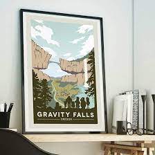 Amazon.com: YuFeng_Art_Inn Gravity Falls National Park Print Vintage Art  Painting Travels Cities Retro Posters Travel Landscape Posters Wall Art  Picture (Unframed,16x20inch) : Everything Else
