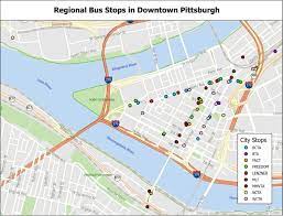 Map Of Downtown Pittsburgh Public Transit + Passenger Rail - Downtown Pittsburgh