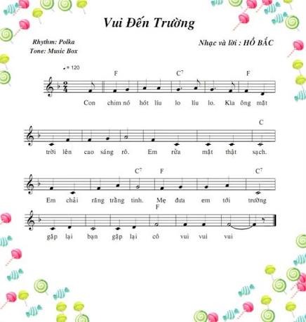 BÀI HÁT VUI ĐẾN TRƯỜNG