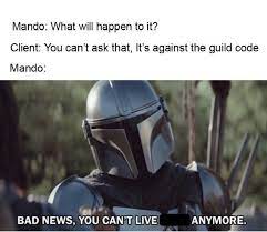 Pin By Katie Mcelhinney On The Mandalorian Funny Star Wars Memes Star Wars Humor Star Wars Jokes