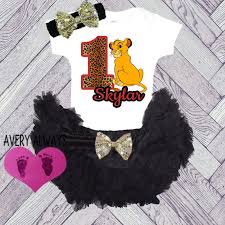 Cute Birthday Clothes For Girls The Lion King 1st Birthday Girl Outfit Baby Girl For One Year Old Personalized Birthday Girl Outfit Baby Girl Tutu Outfits Cute Birthday Outfits