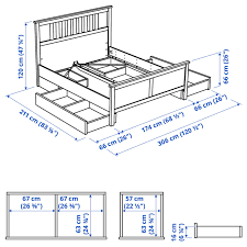 Hemnes bettgestell ein traumhaftes doppelbett in massivholz. Hemnes Bettgestell Mit 4 Schubladen Grau Lasiert Ikea Deutschland