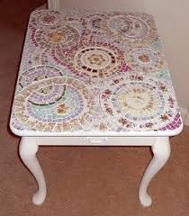 Shabby Chic Mosaic End Table Mozaik