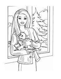 Barbie in a perfect christmas coloring pages. Easy Barbie Christmas Coloring Pages Novocom Top