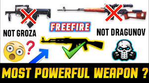 Free fire is an exciting shooting game on mobile devices. Freefire Most Powerful And Most Damageabl Weapon You Can T Believed It Not Groza Not Dragunov Youtube