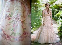 Lazaro Pink Embroidered Wedding Dress I Dont Really Favor The 5926201 Jpg Embroidered Wedding Dress Lazaro Wedding Dress Pink Wedding Dresses