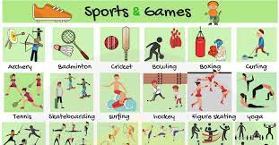 The following is a list of sports/games, divided by category. List Of Sports Names Of Different Types Of Sports And Games 7esl