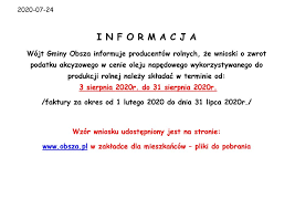 W ogłoszeniu muszą się znaleźć takie informacje jak: Ogloszenie Gmina Obsza