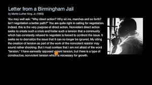 Outlining some alternative answers to the same problem; Letter From A Birmingham Jail Video Khan Academy