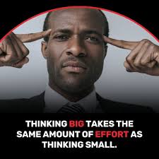Thinking big takes the same amount of effort as thinking small. 🌍 Dreaming  bigger isn't about working harder—it's about expanding your vision and  believing in what's possible. The effort you put in