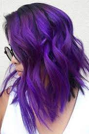 24 Stunning Purple Highlights Ideas To Make Your Daily Look Unique Colored Hair Tips Light Purple Hair Purple Hair