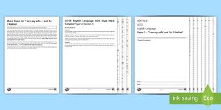 Check the table below to know the marks and question distribution among. Aqa Language Paper 2 Practice Paper Based On Aqa Extracts 1