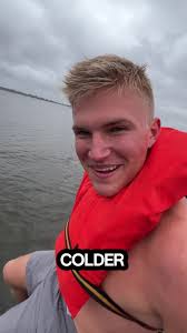 What in the mini wake is @Conner Collins wearing...orange safety  vest??💀❌😭 #fishingboat #wakeboarding #miniwake #fyp @Brandon Lowrey