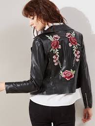Jacket161230701 2 Faux Leather Biker Jacket Vegan Leather Jacket Leather Jackets Women