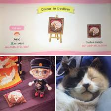 I Made My Cat In Nh Based Off That Old Cat Pillow Pattern From Nl I Always Wanted My Cat Specifically Animal Crossing Animal Crossing Cats Animal Crossing Qr