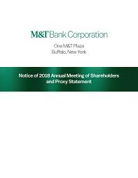 Последние твиты от m&t bank (@mandt_bank). Mtb Def14a 20180417 Htm