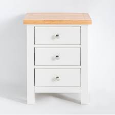 45 x 40 x 60 info: Farrow Grey Bedside Table 3 Drawer Cabinet Solid Wood Roseland Furniture