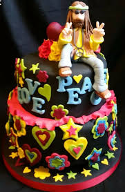 Celebrity Birthday Cake Photo Gallery Cake Peace Man Hippie Cake Cake Birthday Cake
