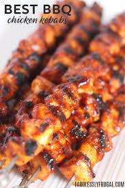Amazing Bbq Chicken Skewers Fabulessly Frugal Recipe Chicken Kebab Recipe Kabob Recipes Best Bbq Chicken