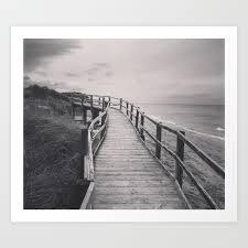 Black & white photography the stairs at the end of the world | etsy. Black White Beach Photography Fine Art Print Long Exposure B W Photograph Art Print By Stefanoreves Society6