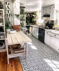 Julia Altork Photography Diy Stenciled And Painted Kitchen Floor Tiles Augusta Tile Stencil Diy Kit Kitchen Flooring Kitchen Floor Tile Kitchen Design