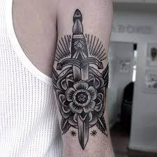 When autocomplete results are available use up and down arrows to review and enter to select. Tattoo Uploaded By Sarah Calavera Dagger And Tudor Rose Tattoo With Exquisite Shading By Paul Hill Photo From Portfolio On Iamvagabond Co Uk Paulhill Vagabondstudio Traditional Blackworkers Dagger Tudorrose 22737 Tattoodo
