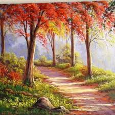Quadro Pintura Paisagem Caminho 120x60 No Elo7 Roosevelth Dornelas 648cb3 Pinturas Paisagens Quadro Paisagem Pintura Em Telas Paisagem