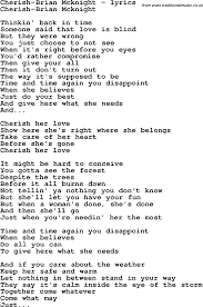 Love Song Lyrics For Cherish Brian Mcknight