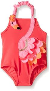 Mud Pie Flamingo Swimsuit Girl Size 3m 5t 1122116 Nwt My