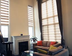 Horizontal blinds and cellular shades are an ideal choice for tall windows, and faux wood blinds work best for tall skinny windows. Twin Metal Beige Colour Our Combi Blinds Can Be Applied To Very Tall Windows Blinds Home Decor Window Coverings