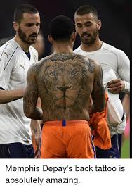 See more ideas about memphis depay, memphis, football. Memphis Depay S Back Tattoo Is Absolutely Amazing Soccer Meme On Me Me