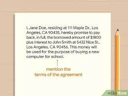 Free promissory note template form sample letter for payment loan upliftpost co. How To Write A Promissory Note 11 Steps With Pictures Wikihow