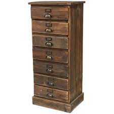 Meuble semainier chiffonnier grainetier : Meuble Semainier Bahut Console Bois Recycle Ancien Metier Cuisine Rangement