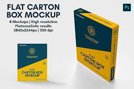 Free packaging cargo delivery box mockup. Flat Carton Box Mockup 8 Views In 2020 Box Mockup Carton Box Mockup