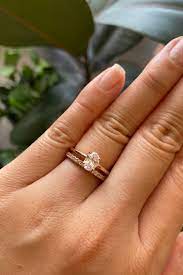 Simple Rose Gold Oval Solitaire Engagement Ring Weddi Engagement Rings Wedding Bands Set Rose Gold Engagement Ring Simple Solitaire Engagement Ring Rose Gold