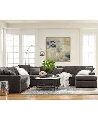 Furniture Radley 5 Piece Fabric Chaise Sectional Sofa Created For Macy S Reviews Furniture Macy S Sectional Sofas Living Room Fabric Sectional Sofas Living Room Sectional