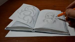 Specializing in tattoo design, 3 dimensional art. Drawing A 3d Sketchbook Amazing Trick Art Optical Illusion Youtube
