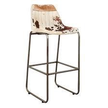 Colton cowhide counter stool set of 4 traditional bar stools. Cowhide Black Or Brown Leather Bar Chairs Industrial Vintage Uk Us